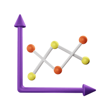 3d icon line chart data graph illustration concept icon render png