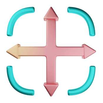 3d icon move tool digital illustration concept icon render png