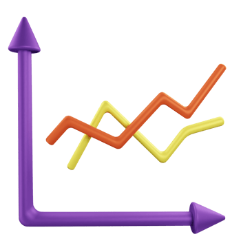 3d icon area chart data graph illustration concept icon render png