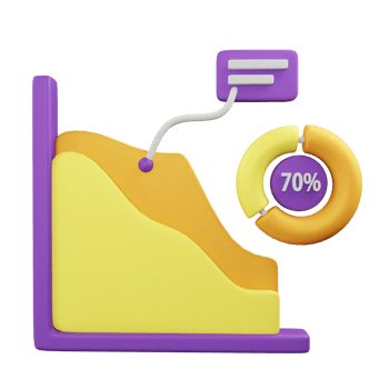 3d icon analysis chart data graph illustration concept icon render png