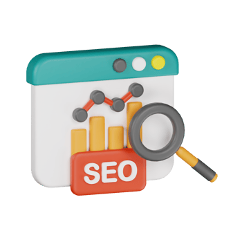 3d icon seo graph seo illustration concept icon render png