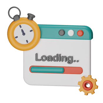 3d icon loading seo illustration concept icon render png