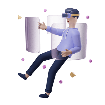 3d icon vr programming metaverse illustration concept icon render png