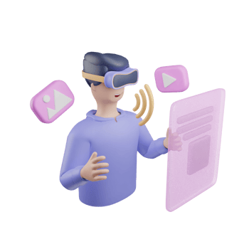 3d icon vr entertainment metaverse illustration concept icon render png