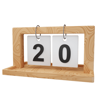 3d icon date 21 wood calendar illustration concept icon render png