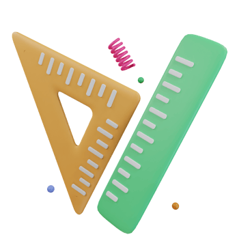 3d icon ruler education illustration concept icon render png