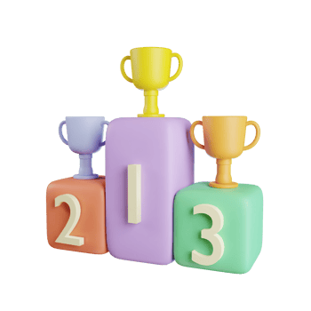 3d icon trophy winner education illustration concept icon render png