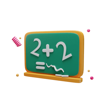 3d icon chalkboard education illustration concept icon render png