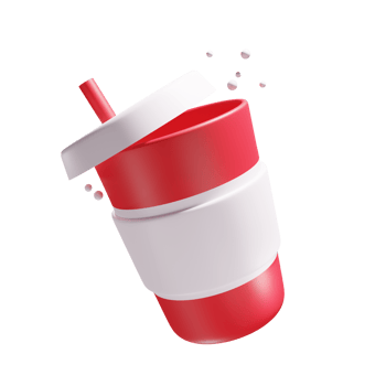3d icon soft drink fast food illustration concept icon render png