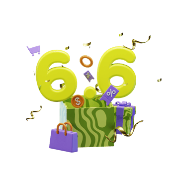 3d icon date 6 calendar illustration concept icon render png