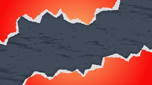 Abstract Orange Paper Torn In Dark Background Design vector