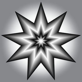 black and white star icons vector