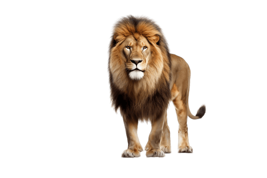 Lion Isolated on Transparent Background. AI png