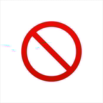 Forbidden Symbol Prohibited Sign Isolated Vector