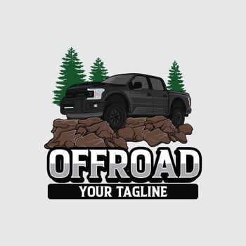 Car off-road 4x4 suv trophy truck Royalty Free Vector Image