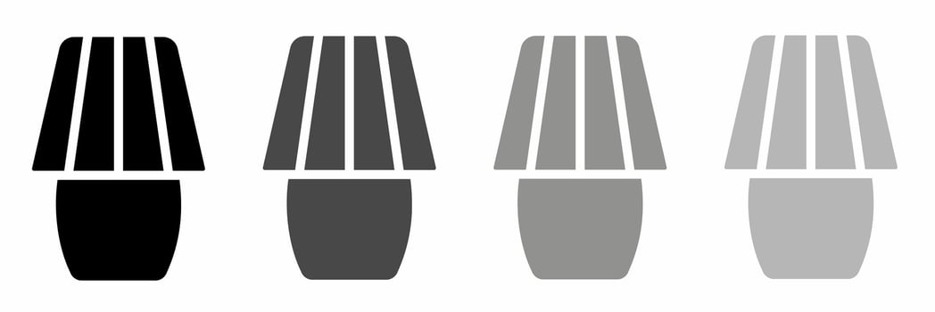 Decorative light icon black white illustration collection. vector