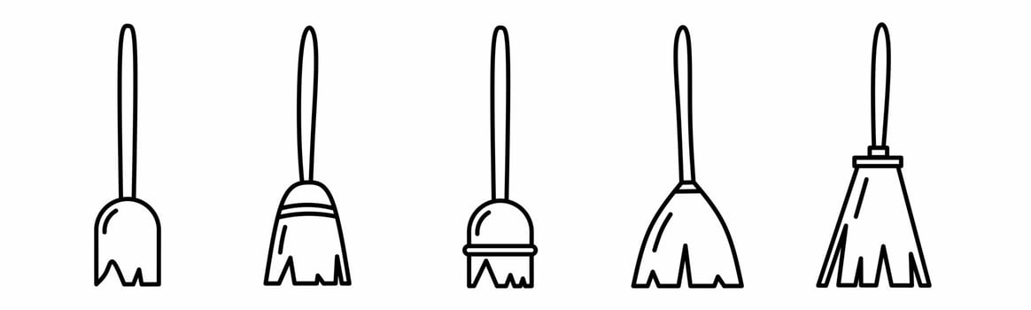 Broom icon vector illustration. Stock vector illustration.