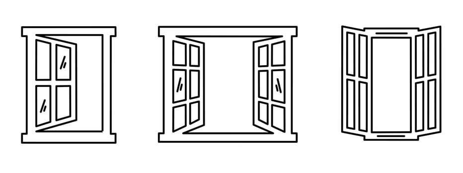 Window icon vector illustration. Stock vector illustration.