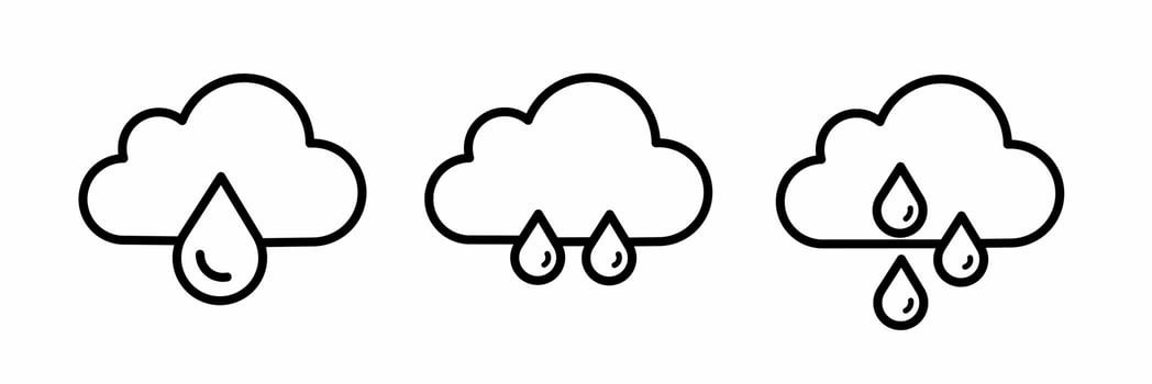 Icon design. Rain cloud icon illustration collection. vector