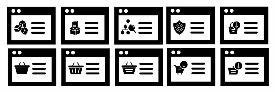Icon design. Product page icon illustration collection. vector