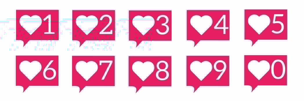 Icon design. Speech bubble with love icon illustration collection. vector