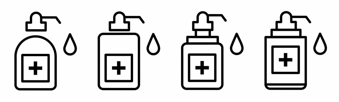 Icon design. Liquid soap icon illustration collection. Stock vector. vector