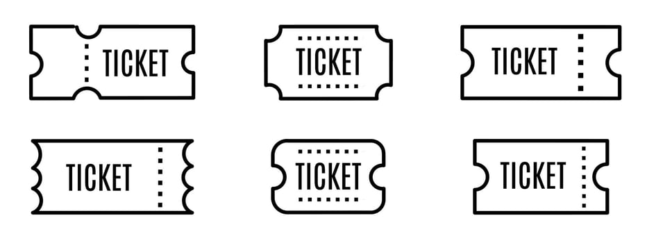 Icon design. Ticket icon illustration collection. Stock vector. vector
