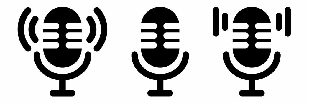 Icon design. Microphone icon illustration collection. vector