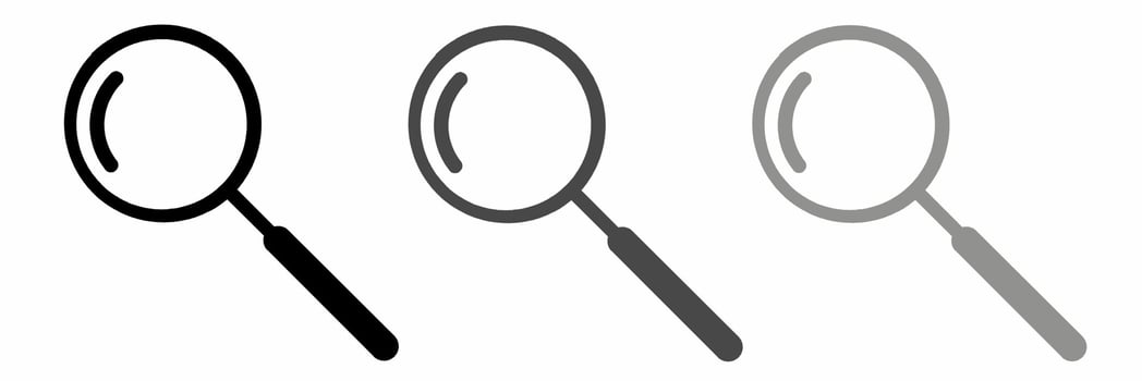 Icon design. Magnifying glass icon illustration collection. vector