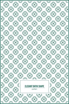 wallpaper motive with elegant batik pattern vector