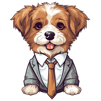 Dog Wearing Suit - png