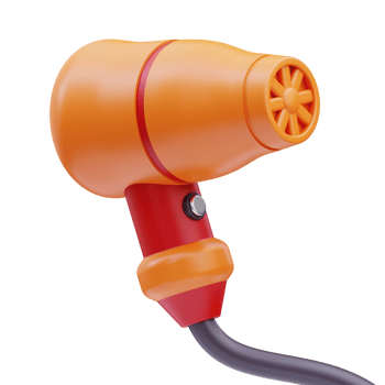 Hair dryer Hotel 3D Illustration png