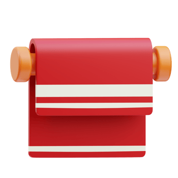 Hanged towel Hotel 3D Illustration png