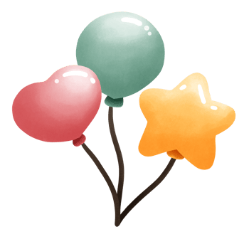 Cute pastel balloon png