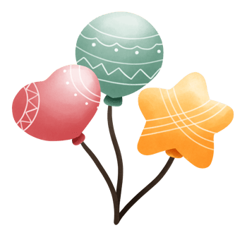 Cute pastel balloon png