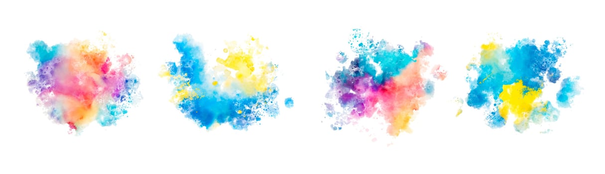 watercolor vector stains, background for title and logo