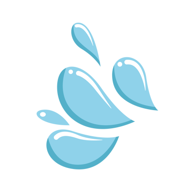 Water Splash Element Illustration, Liquid Splash, Water Splash Comic Style png