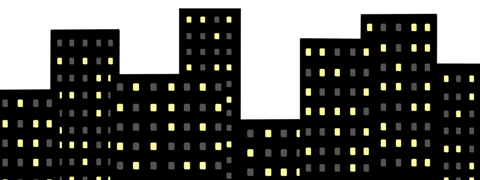 City skyline silhouette png