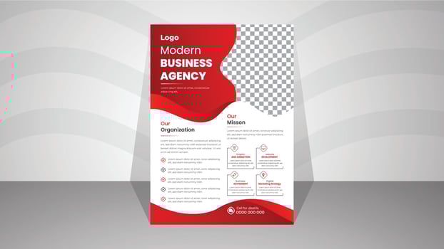 Red Business Flyer Pro Vector