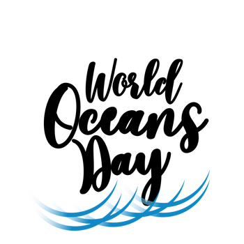 world ocean day clipart, Calligraphy, Typography, digital art, graphics on transparent background png