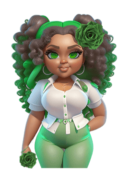 Woman Green belt Custom Colored png