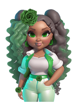 Woman Green Vest AI Generated png