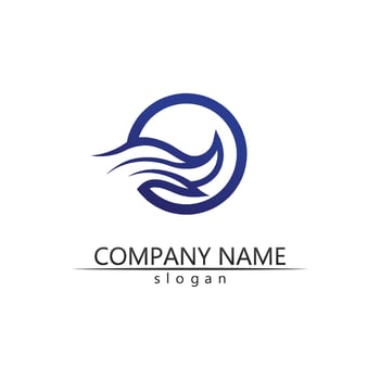 Water wave icon vector
