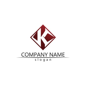 K logo design K letter font Concept Business logo vector and design initial company