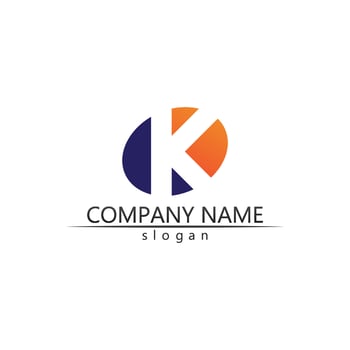 K logo design K letter font Concept Business logo vector and design initial company