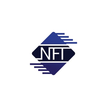 NFT letter and font technology  line icon set Crypto Icon or Logo Symbol vector illustration