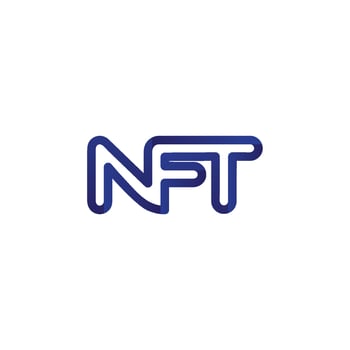 NFT letter and font technology  line icon set Crypto Icon or Logo Symbol vector illustration