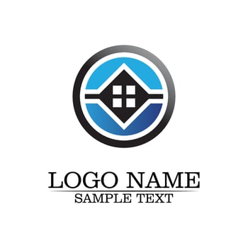 Real estate and home buildings logo icons template vector