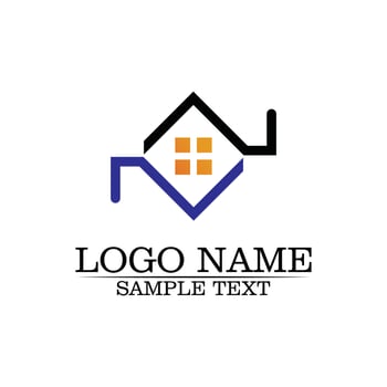 Real estate and home buildings logo icons template vector