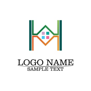 Real estate and home buildings logo icons template vector